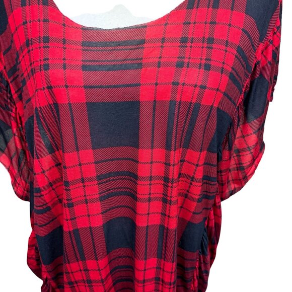 Torn by Ronny Kobo Brooke top, size Large, boxy, plaid, summer, dressy, NWT - Picture 2 of 11